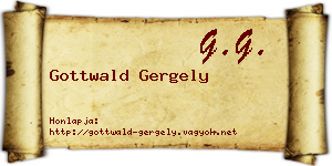 Gottwald Gergely névjegykártya